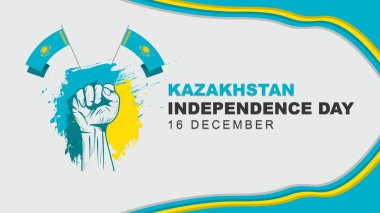 Kazakistan 'ın bağımsızlık gününün vektör çizimi, her yıl 16 Aralık' ta kutlanıyor..