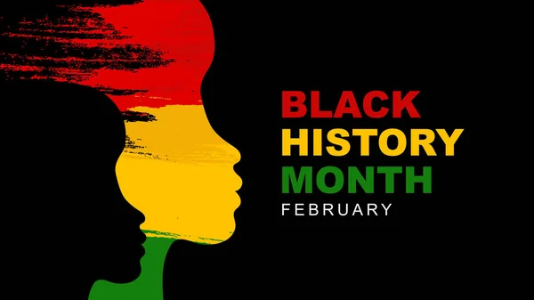 stock vector Vector illustration of Black History Month which is celebrated every year in February. Black History Month is an annual observance originating in the United States