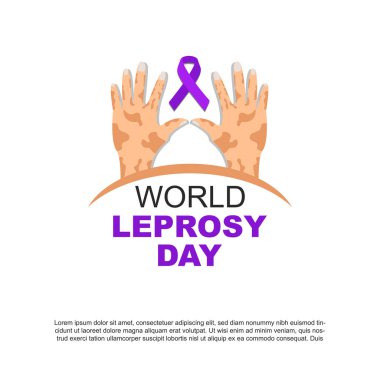 Dünya cüzam gününün vektör illüstrasyonu. Sosyal medya tebrik kartları için uygundur