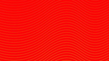 Kırmızı arka planda altın dalgalı çizgiler var. Modern fütüristik arka plan. Çin afişleri, posterleri, kağıt, kartlar için uygun.