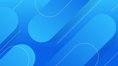 Soyut arkaplan, sancak için geometrik şekilli modern mavi gradyan rengi