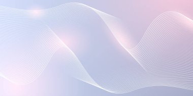 Dinamik dalgalı çizgileri olan soyut gri arkaplan.