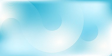 Çember süslemeli yumuşak mavi, modern, soyut arkaplan. Dairesel çizgi ögesi şekli