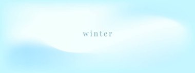 Yumuşak mavi renk arkaplanı. Kış teması. Parlak gökyüzü mavi rengi. Vektör illüstrasyonu