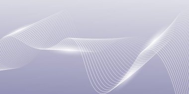Beyaz kıvrımlı dalga çizgileri olan soyut gri arkaplan