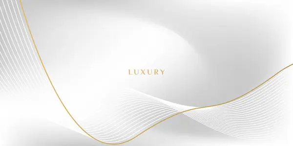 Minimalist gri ve beyaz soyut arkaplan ve lüks dalgalı çizgiler. Posterler, afişler, ödüller, reklamlar, broşürler, broşürler, web siteleri için uygun.
