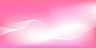 Parlak çizgi dalgaları olan soyut pembe eğimli arka plan. Pankart, poster, kapak, broşür, broşür, web sitesi için minimalist arkaplan