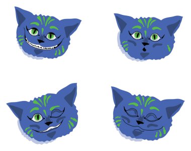 Sevimli kediler. vektör illüstrasyonu.