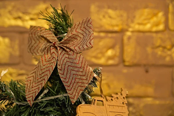 Parafernália Férias Ano Novo Brinquedos Luzes Árvore Natal Férias — Fotografia de Stock