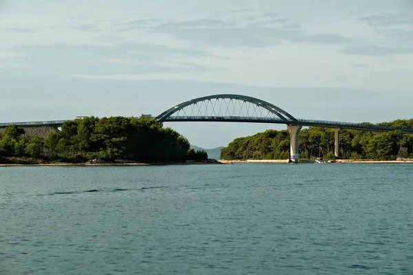 Вид Мост Через Адриатическое Море Хорватии — стоковое фото