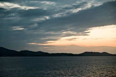 Karadağ 'da Adriyatik Denizi' nde yelkenli tekne.