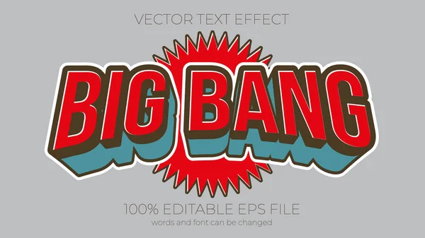 Styl Efektu Tekstowego Big Bang Edytowalny Efekt Tekstowy Eps — Zdjęcie stockowe