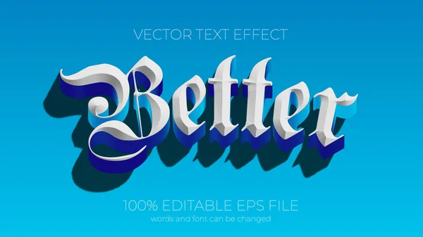 Bättre Text Effekt Stil Eps Redigerbar Text Effekt — Stockfoto