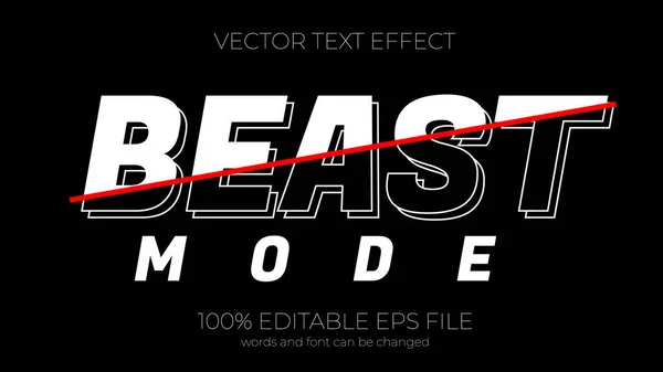 獣モード編集可能なテキストエフェクトスタイル Eps編集可能なテキストエフェクト — ストック写真