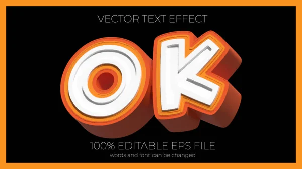 Ok編集可能なテキストエフェクトスタイル Eps編集可能なテキストエフェクト — ストック写真