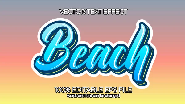 Beach Editable Text Effect Style Eps Editable Text Effect — Stockfoto