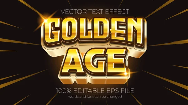 Gold Editable Text Effect Style Eps Editable Text Effect — Φωτογραφία Αρχείου