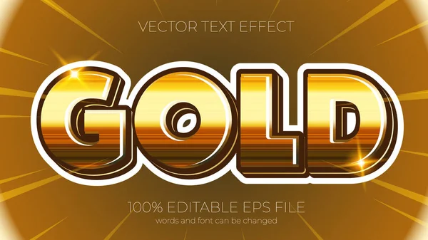 Gold Editable Text Effect Style Eps Editable Text Effect — ストック写真
