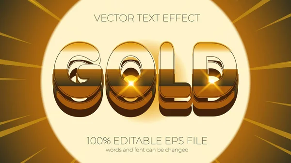 Gold Editable Text Effect Style Eps Editable Text Effect — 스톡 사진