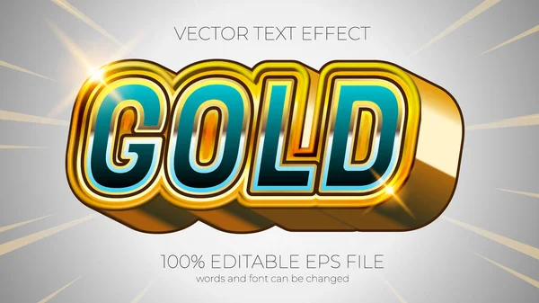 Стиль Текстового Ефекту Змінюється Золотим Кольором Ефект Тексту Змінюється Eps — стокове фото