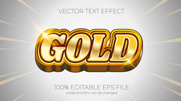 Gold Editable Text Effect Style Eps Editable Text Effect — Stock fotografie