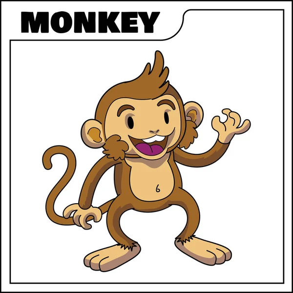 cute monkey vector illustration, animal vector