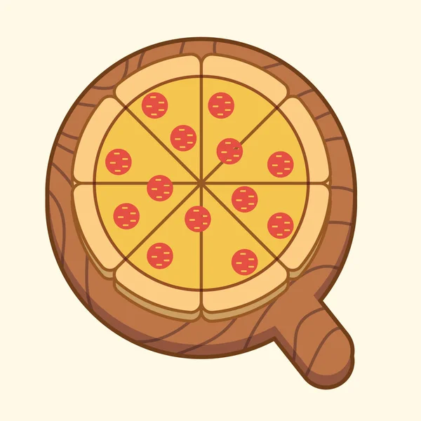 pepperoni pizza vector illustration, clip art pizza