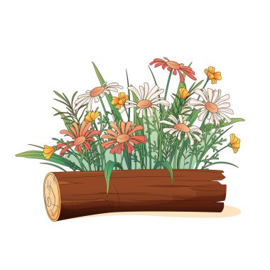 Kitapların kompozisyonu ve çiçekli kupa. Vektör illüstrasyon yığını. Gül çiçeği. Kitapçı, kitapçı, kütüphane konsepti.