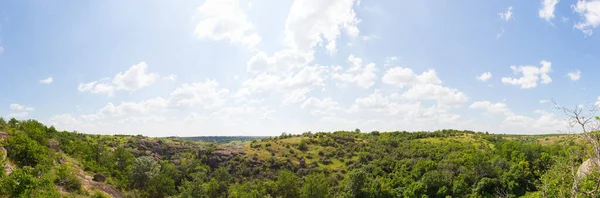 Panoramautsikt Över Arbuzynsky Kanjon Kanjon Nära Trykraty Byn Floden Arbuzynka — Stockfoto