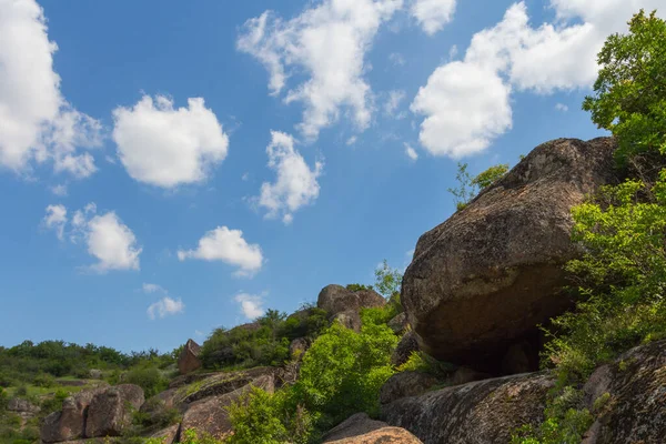 Великі Гладенькі Камені Дні Арбузинського Каньйону Біля Села Трикраті Річці — стокове фото