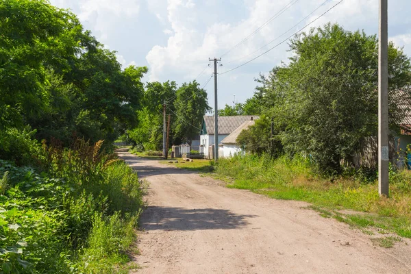 stock image Street in the village of Trykraty, Mykolaiv region, Ukraine