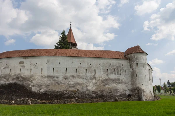 Zdi Historické Církevní Pevnosti Městě Prejmer Transylvánie Rumunsko — Stock fotografie