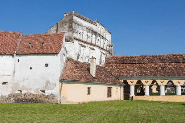Pohled Historickou Kostelní Pevnost Městě Prejmer Transylvánie Rumunsko — Stock fotografie
