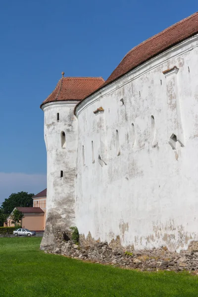 Pohled Historickou Kostelní Pevnost Městě Prejmer Transylvánie Rumunsko — Stock fotografie