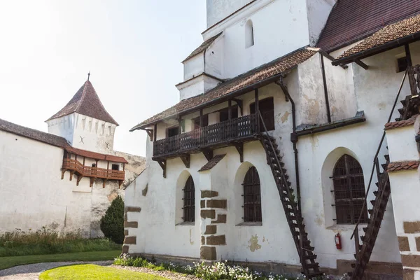 Pohled Místnosti Ochranných Zdech Historické Církevní Pevnosti Městě Harman Transylvánie — Stock fotografie