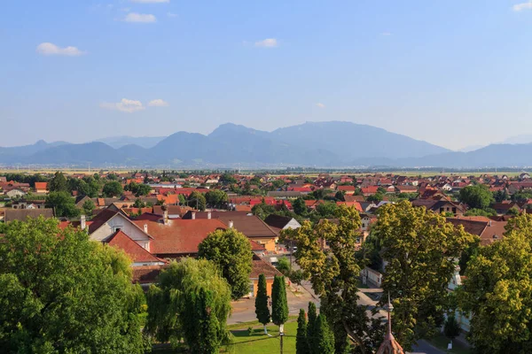 stock image View of the city of Harman from a high point. Transylvania. Romania