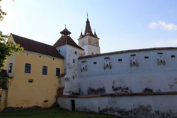 Hrman Şehrindeki Tarihi Kilise Kale Manzarası Transilvanya Romanya — Stok fotoğraf