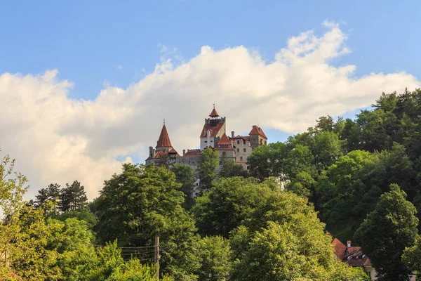 Вид Знаменитый Замок Бран Замок Дракулы Деревне Бран Трансильвания Румыния — стоковое фото