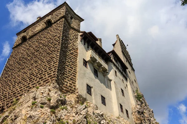 Vista Famoso Castelo Bran Castelo Drácula Aldeia Bran Transilvânia România — Fotografia de Stock