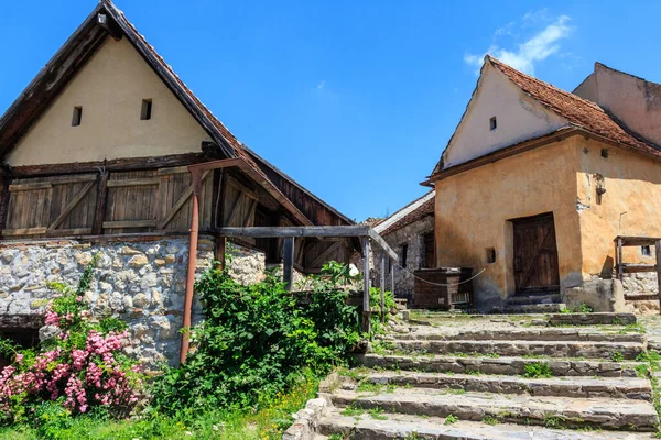 Edifícios Históricos Território Cidadela Rasnov Transilvânia Roménia — Fotografia de Stock