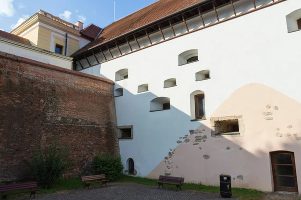 Sibiu Şehrindeki Tarihi Kalın Kulenin Duvarı Transilvanya Romanya — Stok fotoğraf