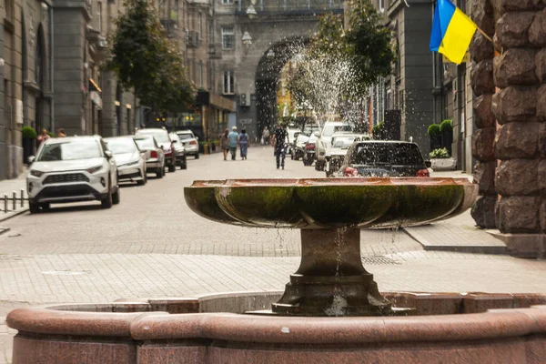 Stará Kašna Centru Kyjeva Ukrajina Evropa — Stock fotografie