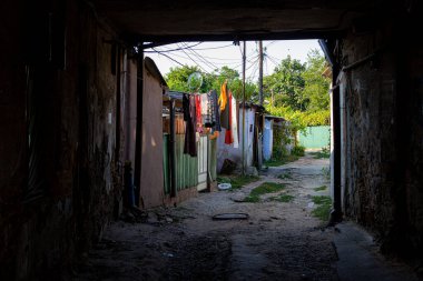 Odesa şehrindeki otantik bir evin avlusu. Ukrayna