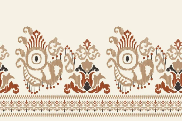 Beyaz arka plana Ikat desenli desenli işleme.Geometrik etnik oryantal desen geleneği. Doku, kumaş, kıyafet, ambalaj, dekorasyon, sarong için tasarım..