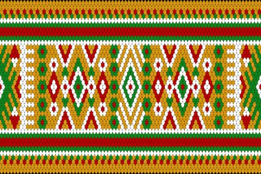 Sarı arkaplan vektör illüstrasyonunda geometrik etnik oryantal desen. Arap tarzı, soyut arkaplan, geleneksel, Aztek tasarımı. Doku, kumaş, giysi, ambalaj, tasarım, atkı, baskı, mobilya.