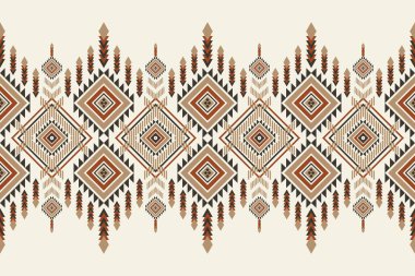 Beyaz arkaplan vektörü illüstrasyonunda geometrik etnik desen. Geometrik oryantal nakış geleneği, soyut arkaplan. Doku, kumaş, giysi, dekorasyon, sarong, baskı için tasarım.