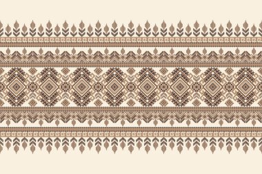 Beyaz arkaplan vektörü illüstrasyonunda geometrik etnik desen. Geometrik oryantal nakış geleneği, soyut arkaplan. Doku, kumaş, giysi, dekorasyon, sarong, baskı için tasarım.