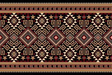 Geometrik etnik oryantal model geleneksel, Afrika etnik şablonu, soyut arkaplan, geometrik desen. Doku, kumaş, giysi, baskı için tasarım.