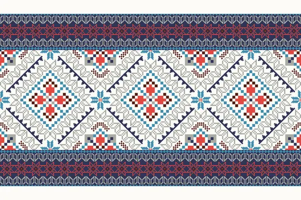 Geometrik etnik oryantal desen geleneksel, soyut arkaplan vektör ilüstrasyonu, Aztek tarzı, bohem arkaplan. Doku, kumaş, giysi, atkı, dekorasyon için tasarım.