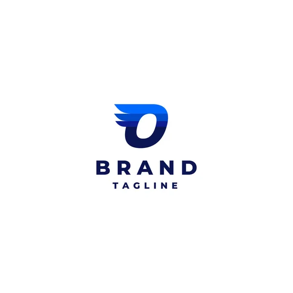 Harfi Mavi Renk Temalı Basit Logo Dizaynının Baş Harfleri Mavi — Stok Vektör